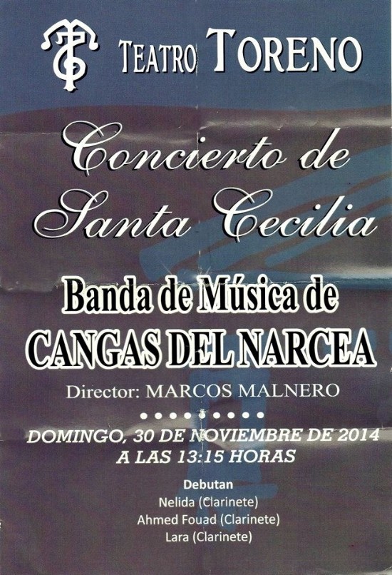 Cartel informativo Concierto