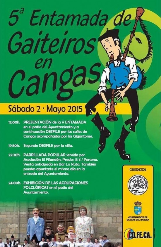 Cartel informativo de la 5 Entamada Gaitera Cangas del Narcea