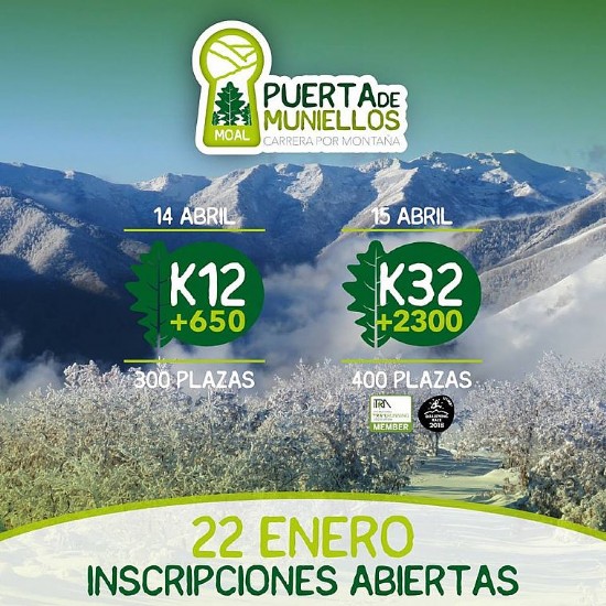Cartel Inscripciones Puerta Muniellos 2018