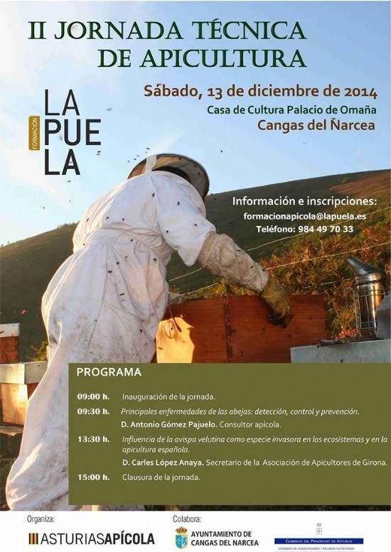 Cartel informativo jornada apicultura