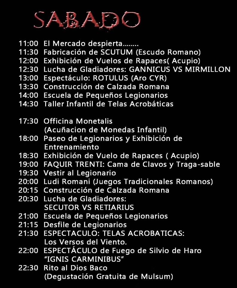 Mercado Romano_Actividades sbado 30 junio