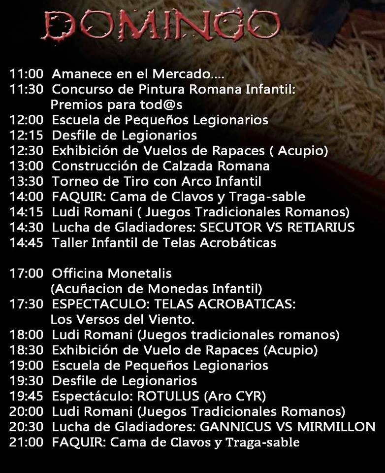 Mercado Romano_Actividades domingo 31 junio