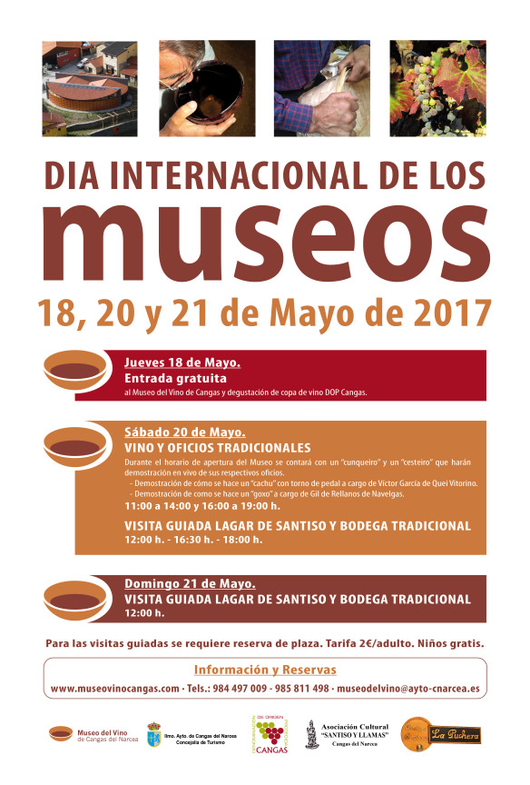 Cartel Da Internacional de los Museos - Museo del Vino de Cangas del Narcea