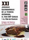 Cartel jornadas gastronomicas ternera asturiana, vino dop cangas y pan de cangas