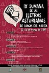 Cartel IX Semana de las L.letras Asturianas en Cangas del Narcea.