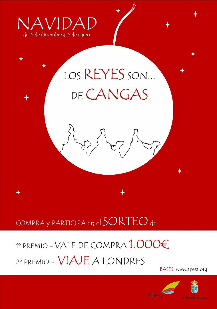 Cartel Navidad APESA Los Reyes son... de Cangas