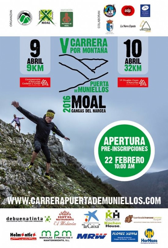 Cartel informativo Pre-Inscripciones Carrera Montaa Puerta de Muniellos