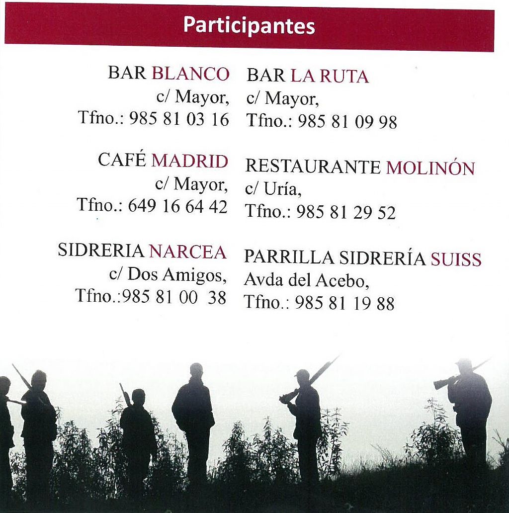 Participantes Jornadas Gastronmicas Caza y Vino DOP Cangas 2016