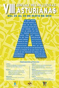 Cartel semana de las letras asturianas 2016
