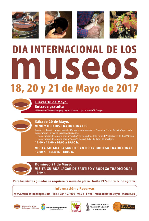 Cartel Día Internacional de los Museos - Museo del Vino de Cangas del Narcea